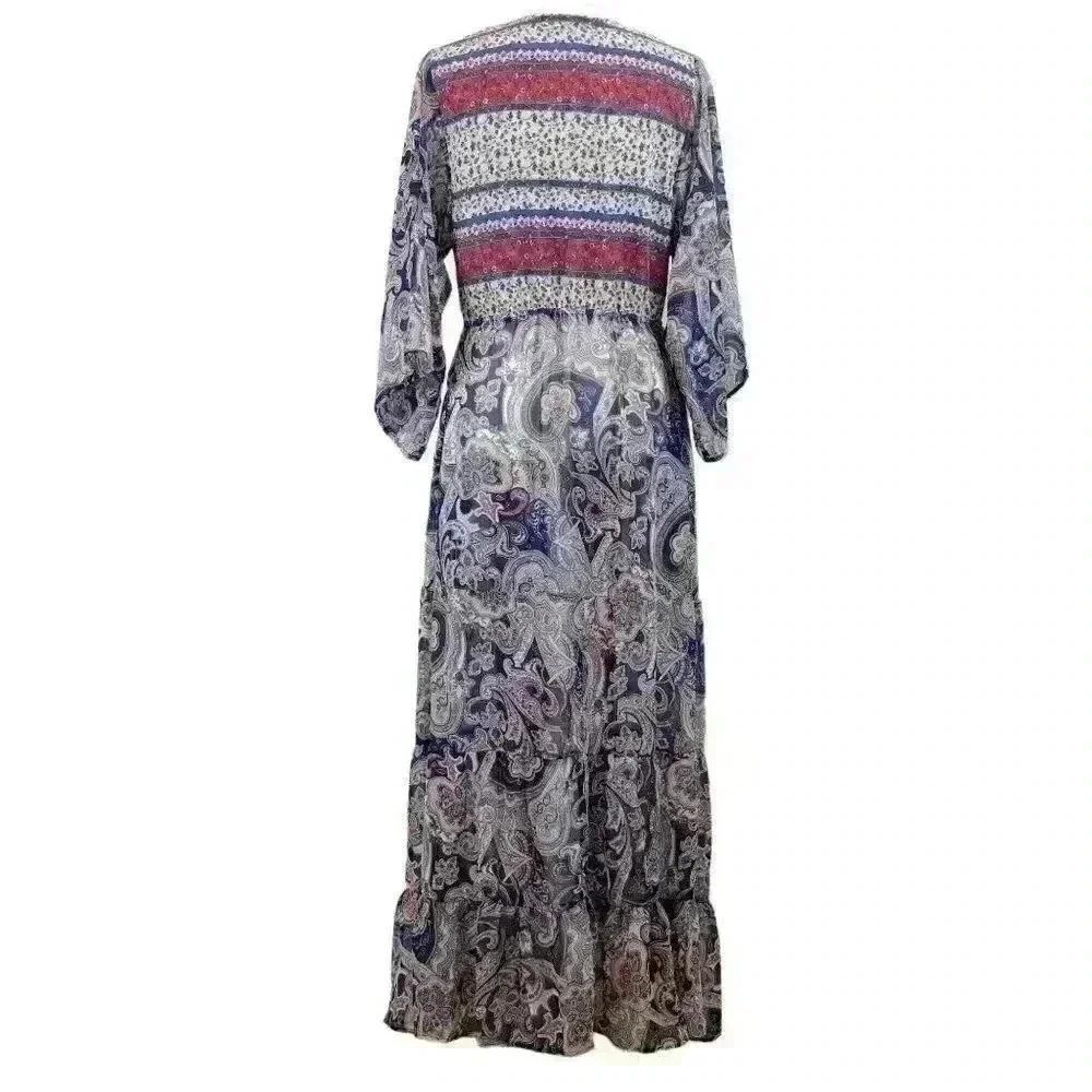 DAVI & DANI Floral Paisley Sheer Kimono Duster – Size Small - Picture 3 of 7